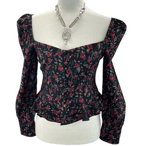 Lioness Floral Peplum Blouse